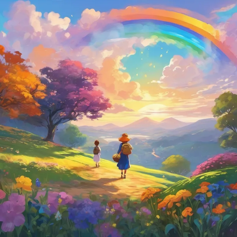 And so, my dear, whenever you see a rainbow or gaze at the sky, remember the seven colors and their unique powers. Let them inspire you and make each day of the week a treasure, just like the magical land where Roy, Orangey, Yellow, Gigi, Bibi, Indigo, and Violet brought color and joy to the world.