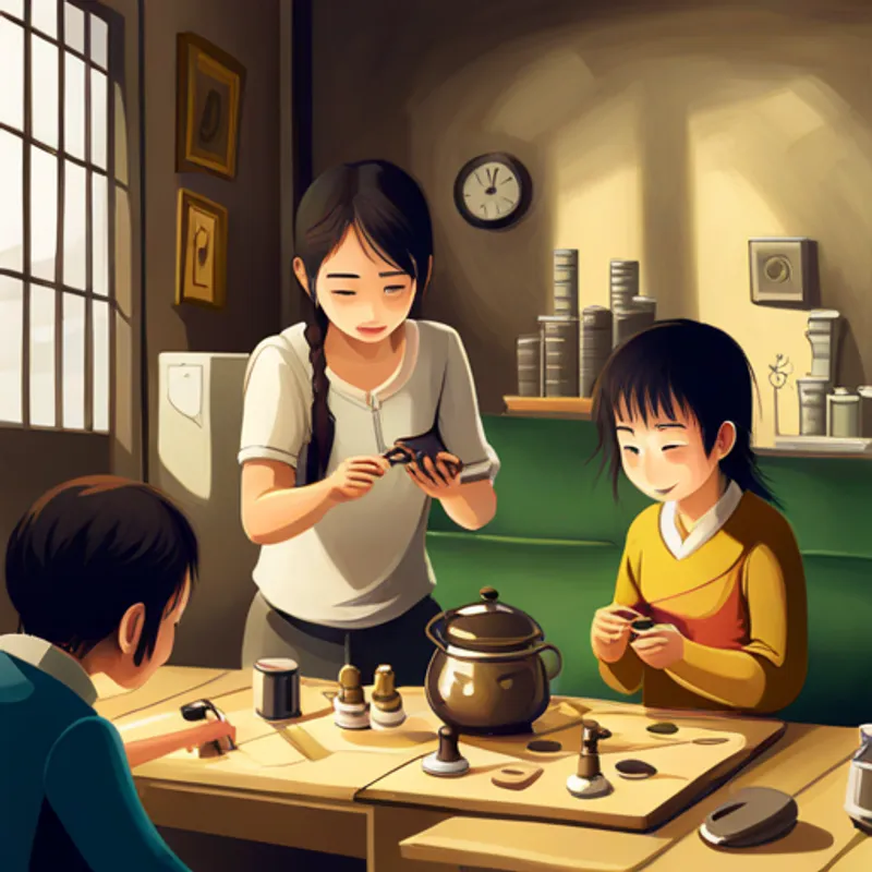 girlren playing various games together happily