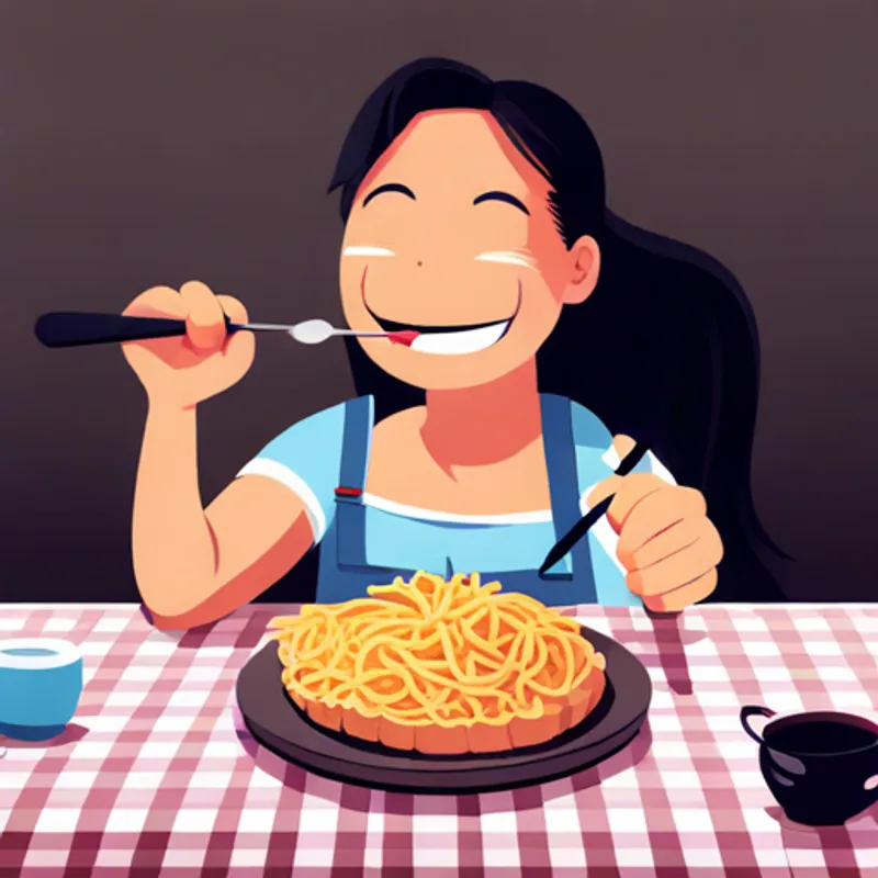 girlren eating international food and laughing