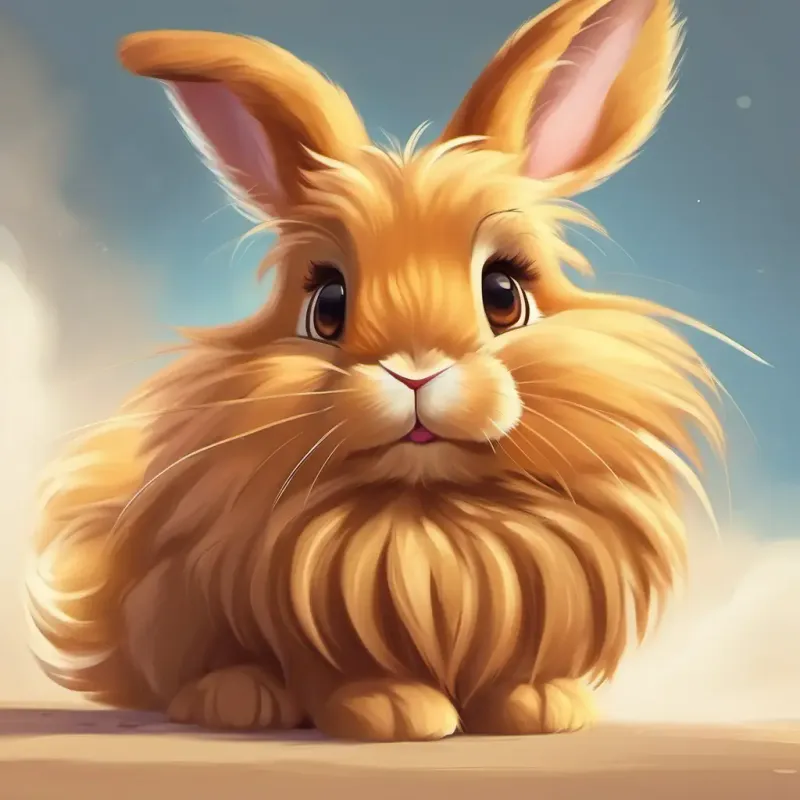 The rabbit inviting Fluffy golden fur, big brown eyes, and a waggy tail for an adventure, Fluffy golden fur, big brown eyes, and a waggy tail getting excited.