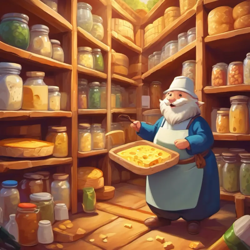 Adventure to the pantry for cheese and showing teamwork.