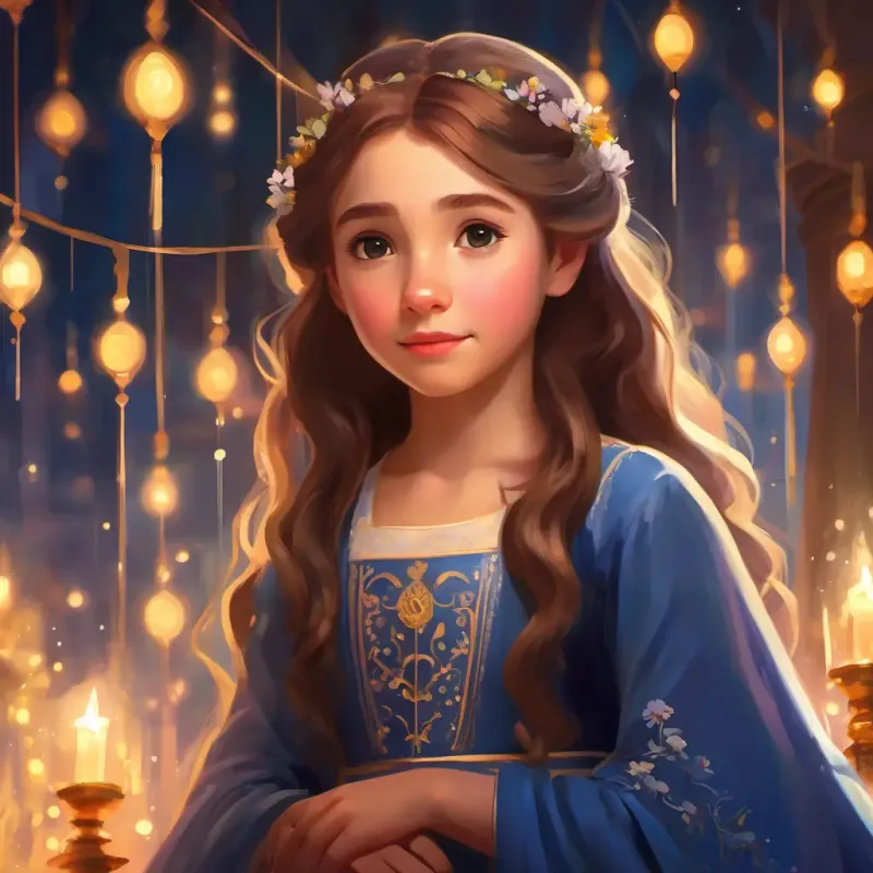 Young girl, kind eyes, fair skin, always wearing a humble dress wishes to attend the ball with her last wish.