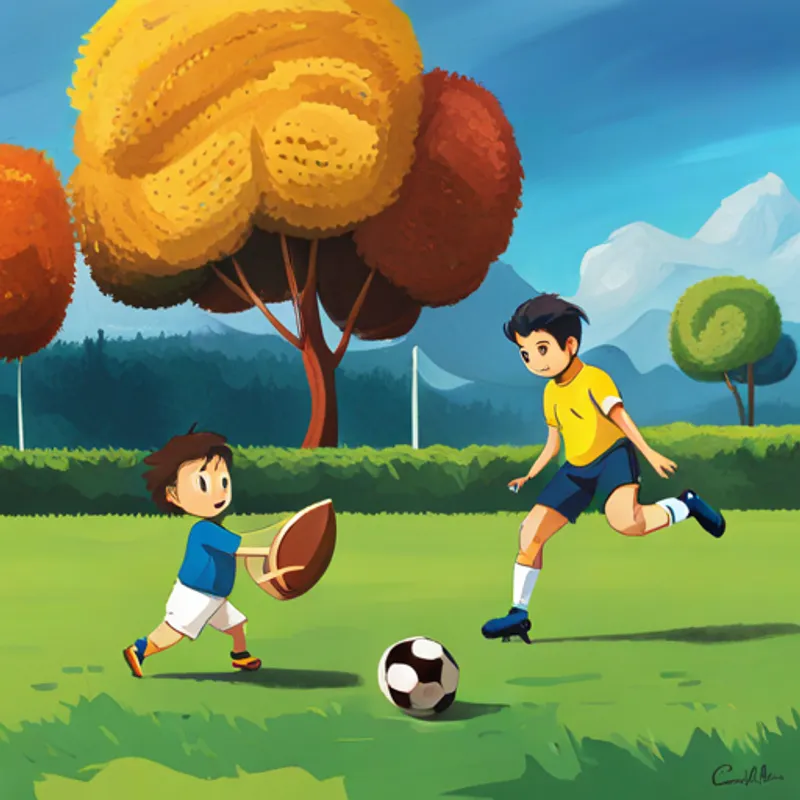 Jayvian playing football with his dad