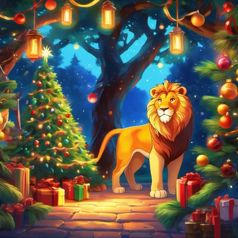 Leo shares light, tree becomes vibrant.