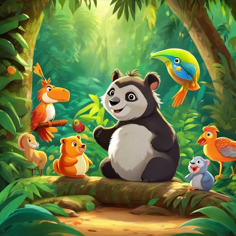As the animals continued singing their ABCs, Benny eagerly participated and learned about new words, animals, and fruits. Their joyful voices filled the jungle, making it an enchanting learning experience. Finally, it was Benny's turn. He stood in front of everyone, took a deep breath, and said, "H is for Honesty, being truthful and fair."