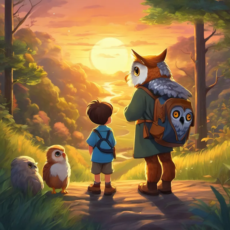 All of the animals clapped and congratulated him for sharing such an important lesson. As the sun began to set and the adventure came to an end, Benny bid farewell to his newfound friends. He thanked the owl for being such a wonderful guide and sharing important knowledge. Benny realized that honesty was crucial not just in words but also in actions.