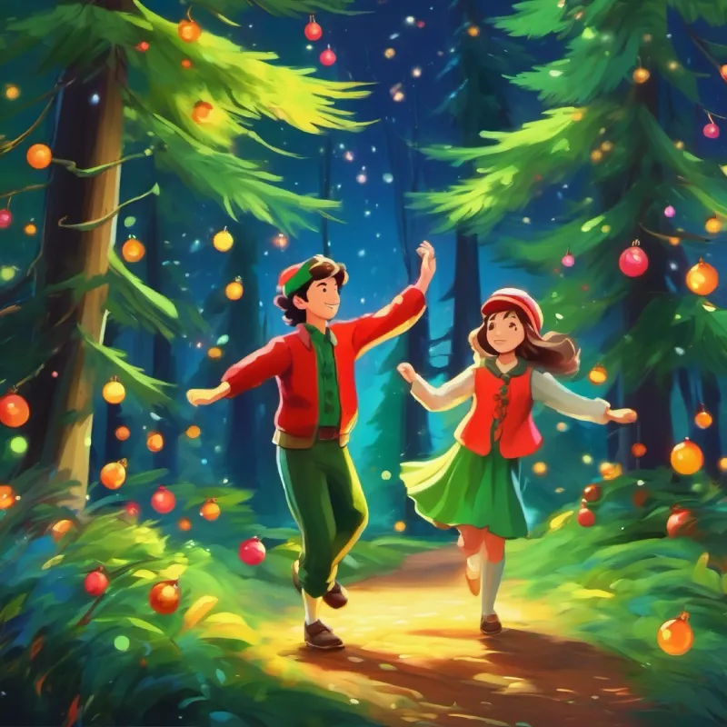 Dancing restores colors to the forest.