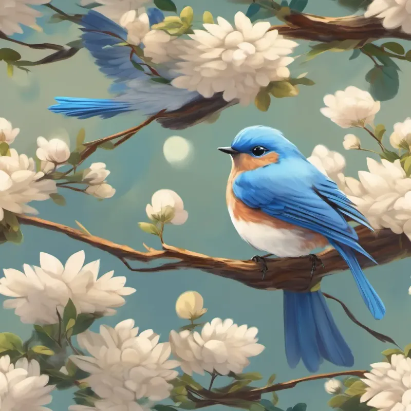 A bluebird with puffed up feathers