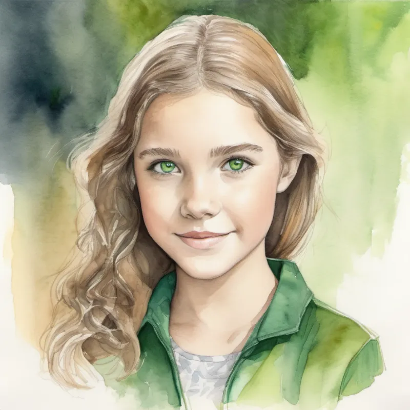 Ella: Young leader, fair skin, determined green eyes leads trade talks, negotiates skillfully, earns respect as a wise leader.