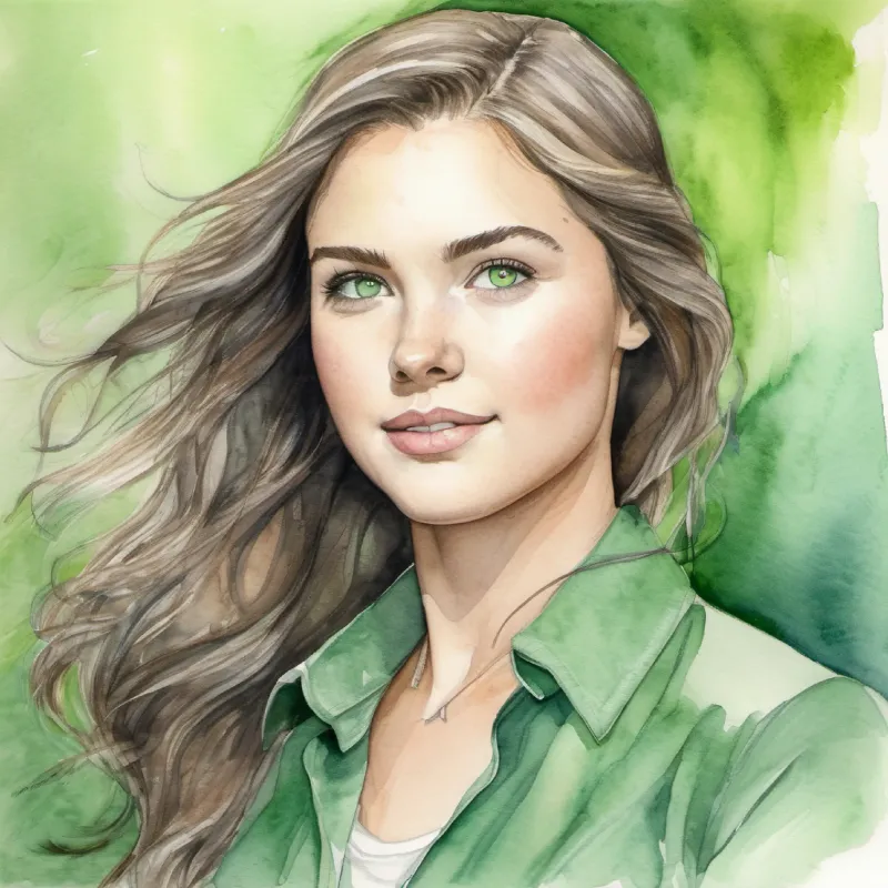 Ella: Young leader, fair skin, determined green eyes's reputation grows, her internal triumph as significant as her outward success.