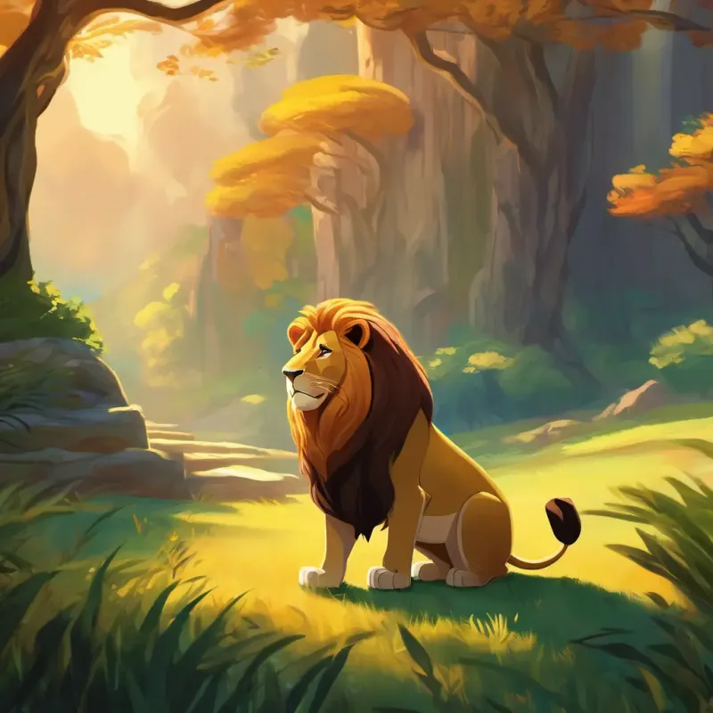 Introduction to the lion and the setting of the story.
