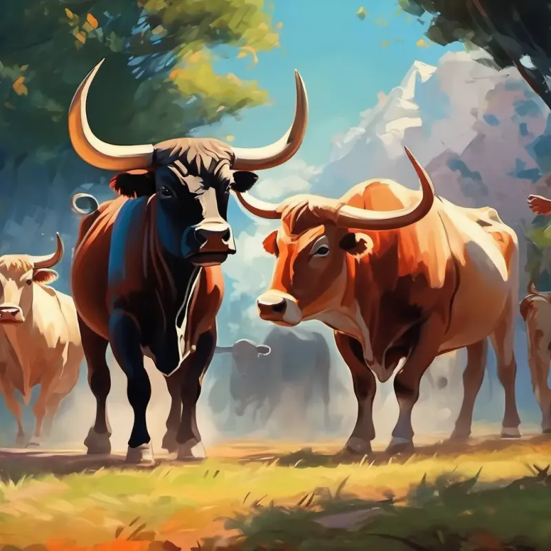 Introduction of the bulls and setting the conflict.