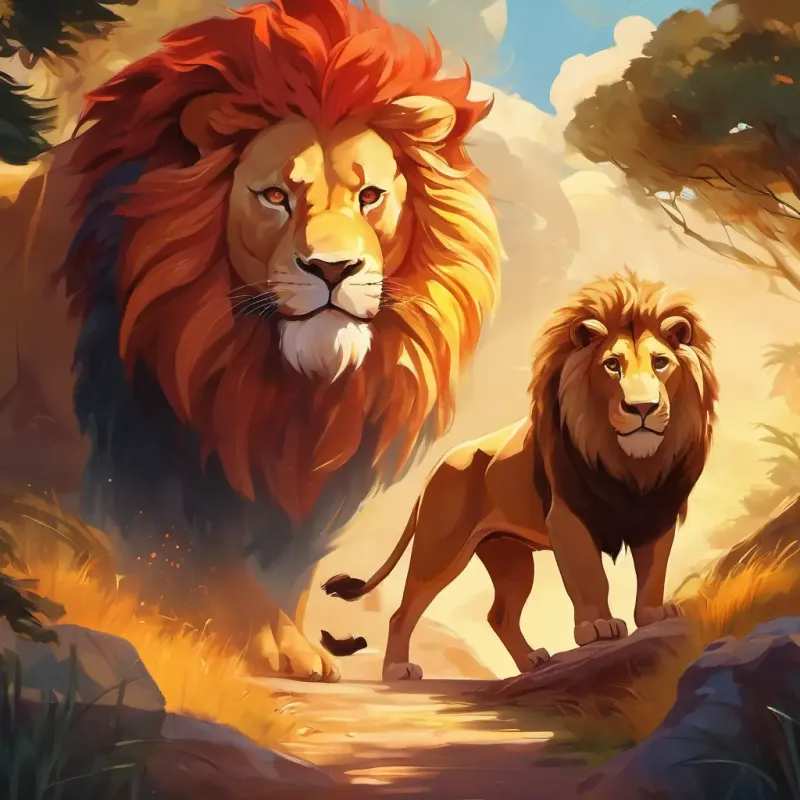 The bulls' transformation and reconciliation with the lion.