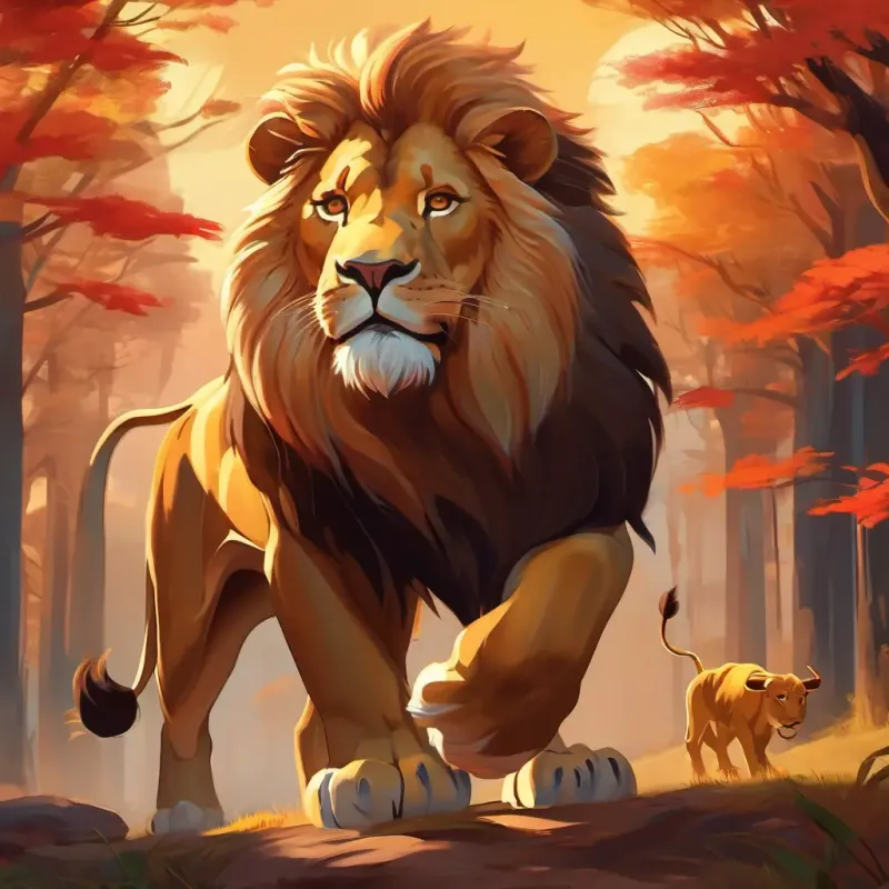 bulls face lion