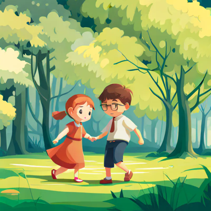 Lily and Max playing in the park