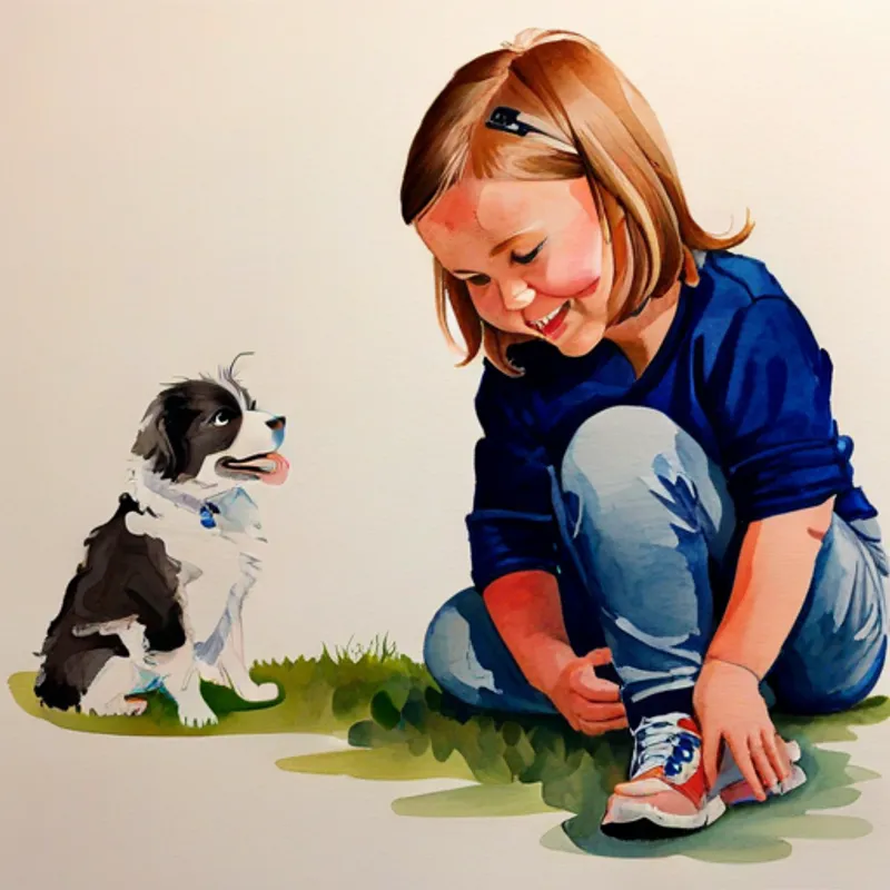 Emma smiling with relief, seeing Max playing