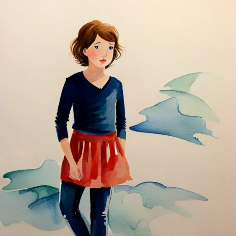 Emma standing tall, feeling brave and strong