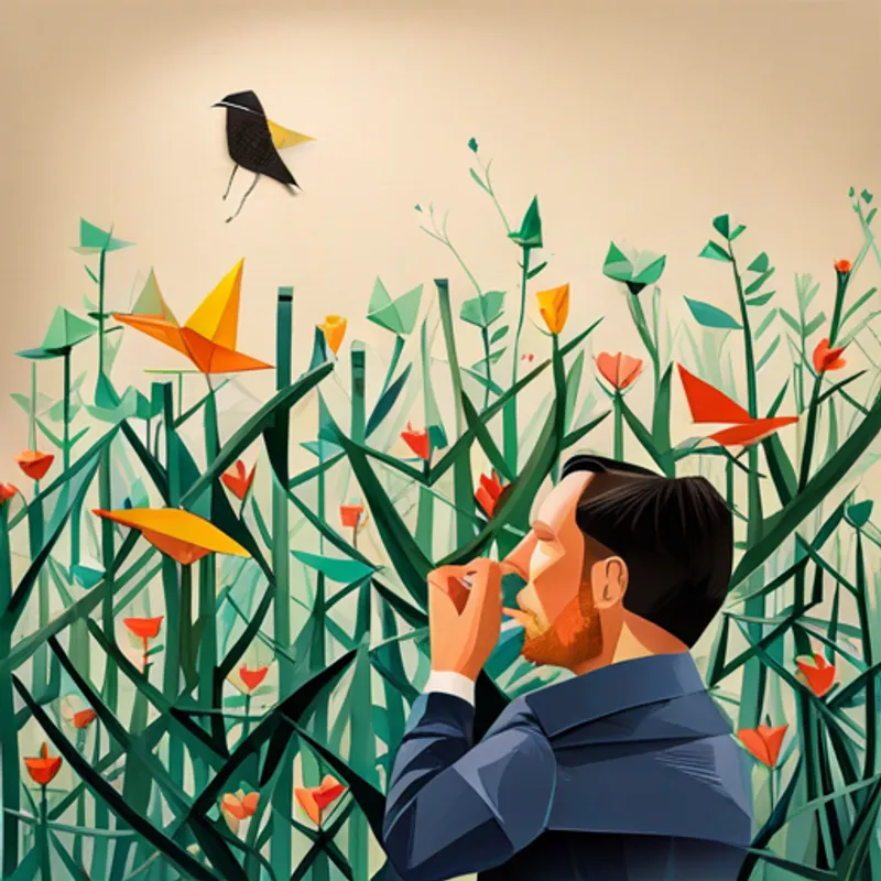 Aria and dad waiting for birds