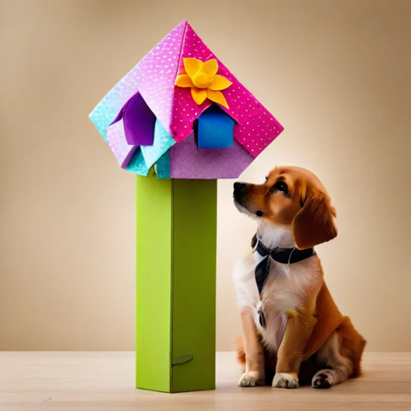 Aria sees a beautiful bird on the birdhouse