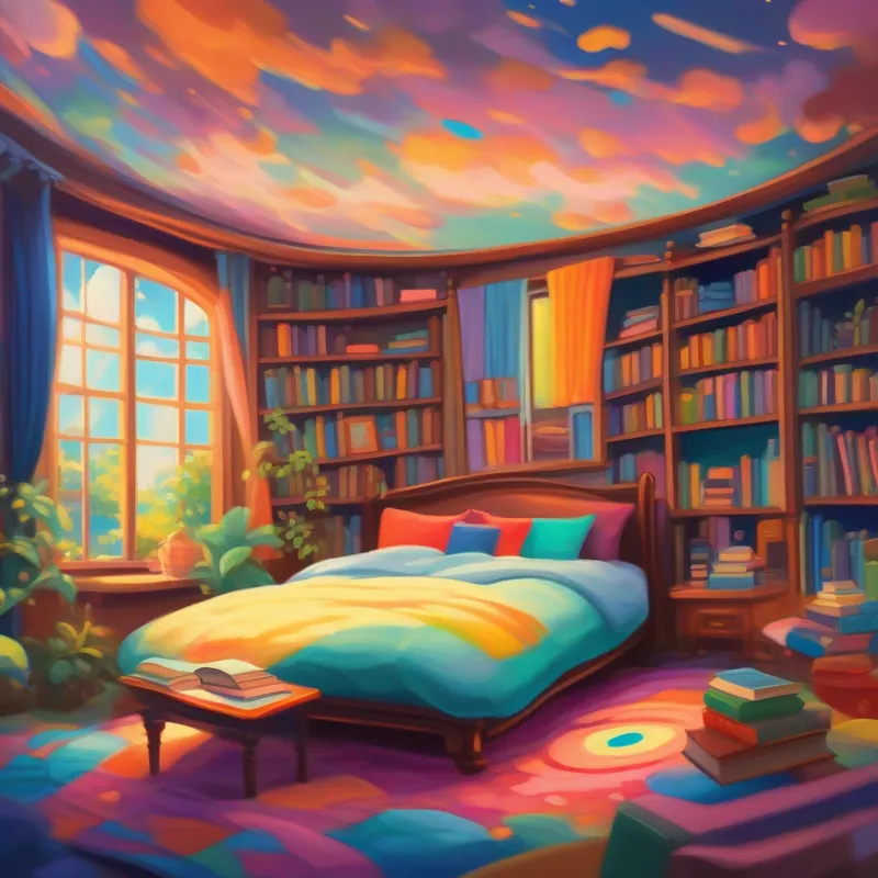 Soft bed, book with colorful pictures
