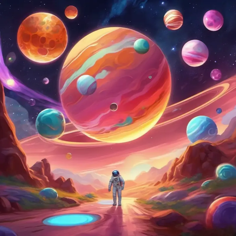 Space travel sequence, introduction to candy planets