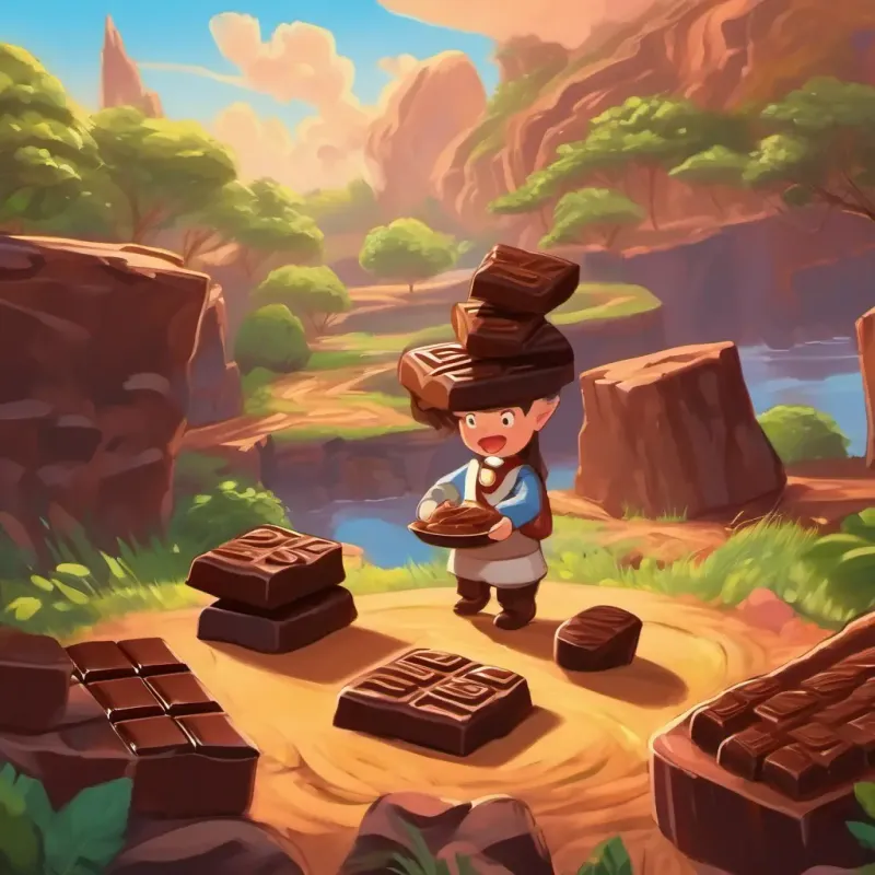 Adventure's climax on Chocoland, tasting chocolate