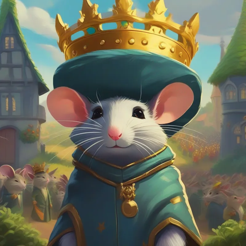 A peaceful village threatened by Cunning and sly, King Rat Winslow wears a crown of arrogance.'s invasion.