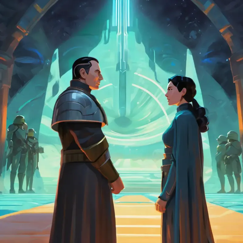 Introduction of the dark force led by the evil Emperor Zorg, and Lyra's mission to stop him