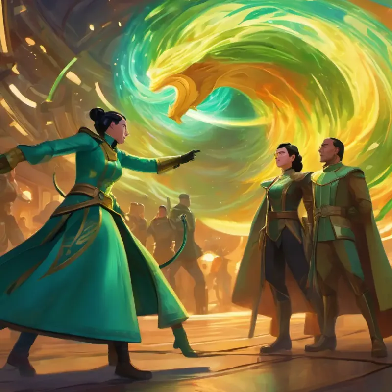 Epic showdown between Lyra and Emperor Zorg, with the support of her friends, defeating the dark force