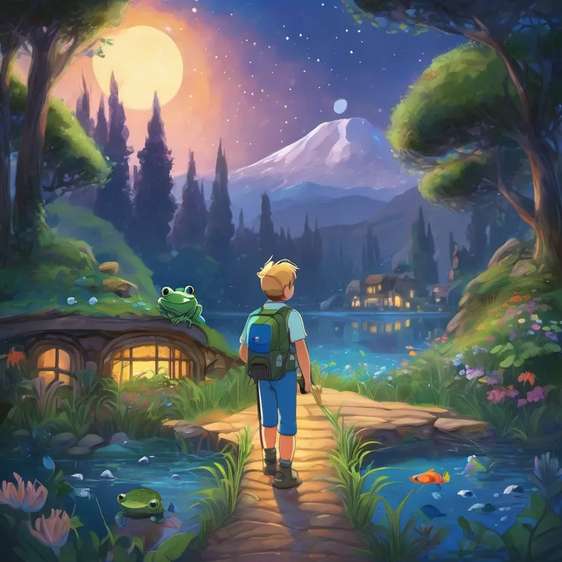 Finally, after a long journey, Finn found himself back in Blueberry Springs, outside his beloved aquarium. He hopped back inside, eager to share tales of his incredible adventure with his fellow froggy friends. From that day forward, Finn carried the memories of his escapade in France, cherishing the diversity and magic of the world beyond the aquarium walls. And so, every night before falling asleep, Finn would close his eyes and imagine the beauty of the French countryside, thanking the stars for his extraordinary adventure and the friends he made along the way.