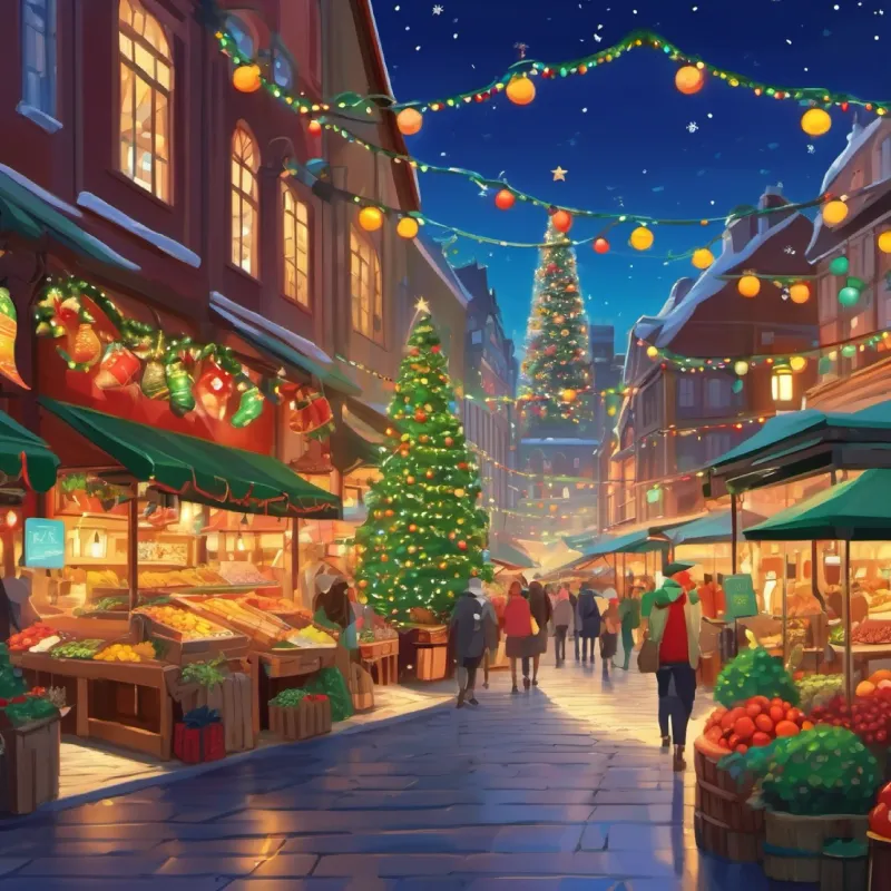 Introducing the vibrant city market setting.