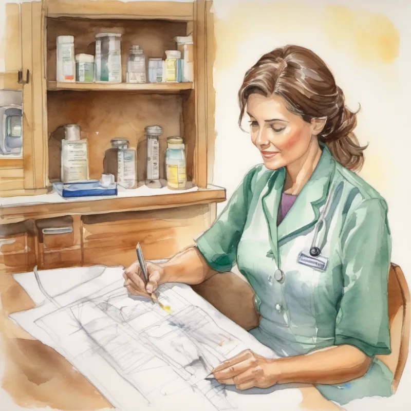 Introduction of Warm, brown-eyed, patient nurse, insulin preparation demo