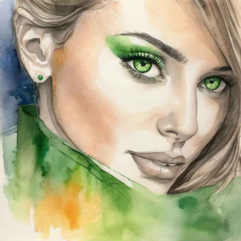 Setting for Vibrant woman with green eyes, newly diagnosed diabetic's first injection