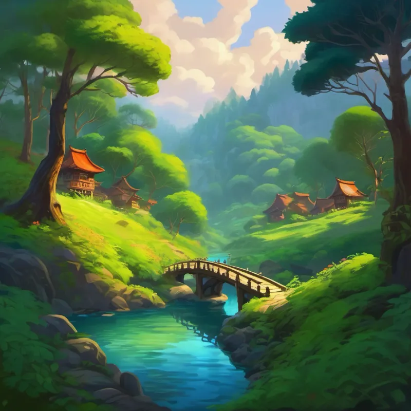 Deep forest, mysterious village, speaking in riddles, Taoist skills