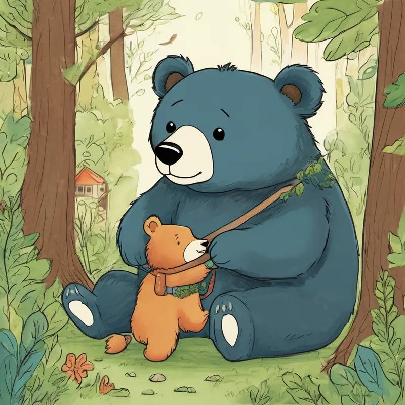 Once upon a time, in a magical forest nestled between towering trees, there lived a baby bear named Benny. Benny was the cutest and the cuddliest little bear in the whole wide forest. He loved exploring and playing with his friends, but there was something that made him a little bit anxious: using the potty. Benny's mommy and daddy bear would gently encourage him to start using the potty like a big bear, but Benny was scared. He would shake his little bear paws and say, "Mommy, Daddy, what if I make a mistake? What if I can't do it?" His parents would hold his paws and reassure him, "Benny, my brave little bear, all you need is a little bit of confidence, and you can conquer anything!"