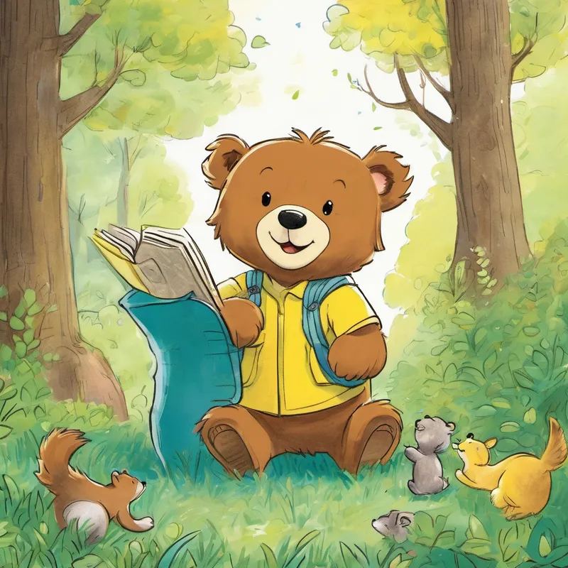 Benny's smile stretched from ear to ear. He felt proud of himself and proud of his potty friend. From that day forward, Benny would visit his golden potty every time he needed to go. He would sing songs, read books, and share stories with his potty companion, having the confidence to do it all by himself. Word soon spread around the forest about Benny, the bravest little bear who conquered his fears. All his friends clapped their paws and said, "Benny, you're amazing! You have shown us that being confident can help us achieve anything we set our minds to!"