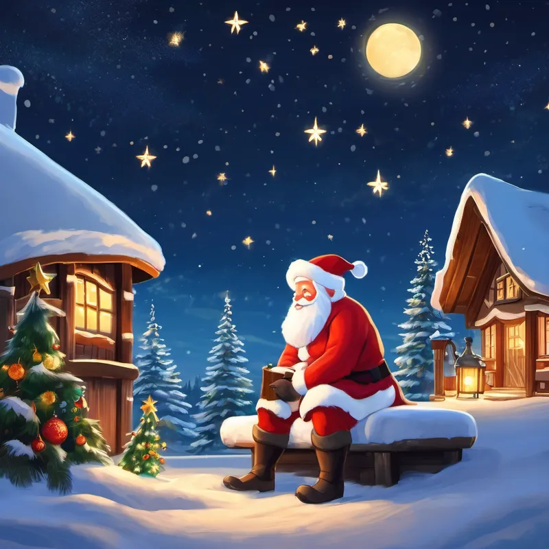 As the sun began to set, Der Weihnachtsmann found a cozy spot to stargaze. He marveled at the vastness of the night sky, dotted with twinkling stars. He thought to himself, "Even on vacation, I am reminded of the joy and wonder that Christmas brings." After a wonderful vacation on Sonnenschein Island, Der Weihnachtsmann returned to the North Pole feeling refreshed and ready for the busy Christmas season. He knew that bringing joy and happiness to children all around the world was his true purpose, and his vacation had only made him more excited for his favorite time of the year.