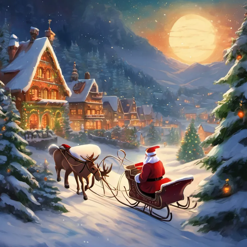 And so, every Christmas Eve, Der Weihnachtsmann would load his sleigh with presents and set off on his magical journey, spreading joy and love to all the children, just as he had always done. But deep down, he would always remember his special vacation and cherish the memories he had made. The End