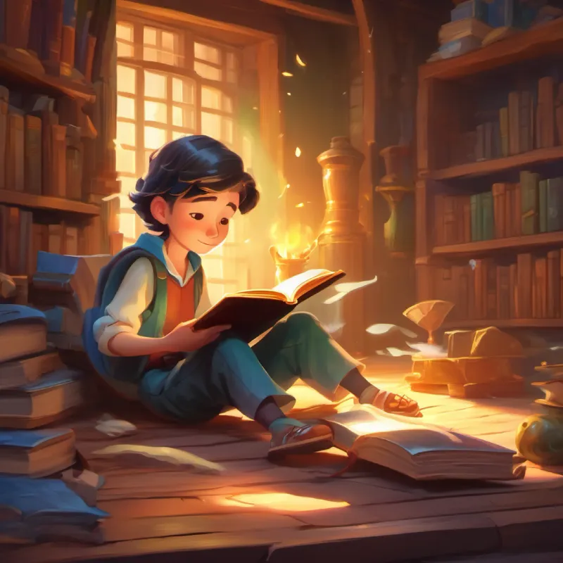 Smart character, with a magic book, and a splinter in foot becomes sluggish and stops functioning well.