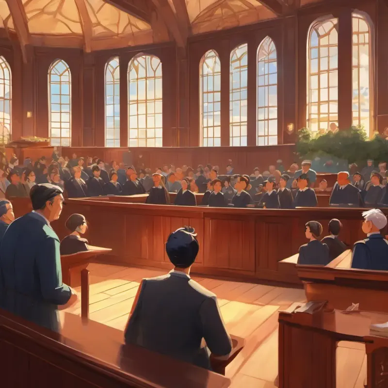 Announcement of portrait competition in the court.