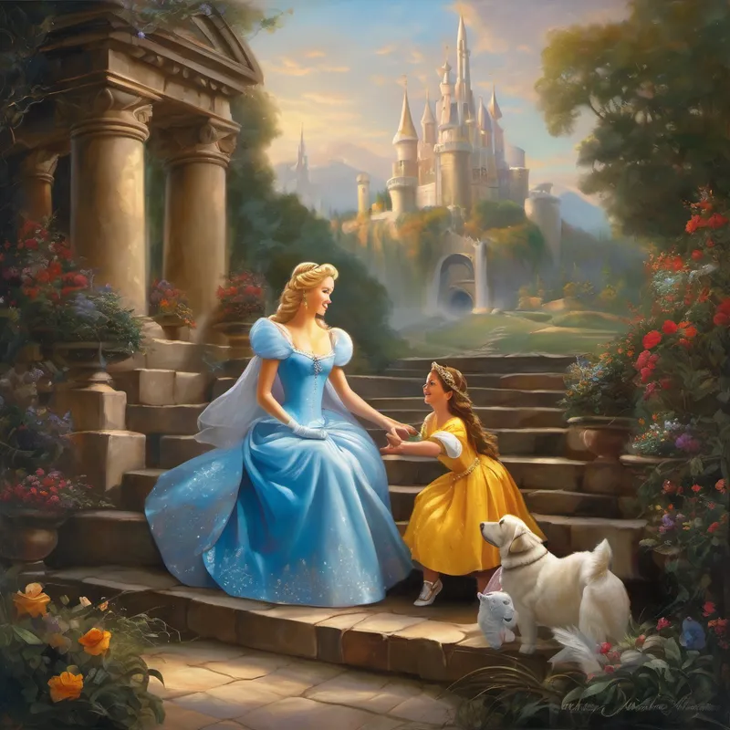 And so, Cinderella's kindness and resilience triumphed over cruelty and hardship. From that day forward, she ruled the kingdom as a wise and compassionate queen, reminding everyone that true happiness comes not from material things or status but from the love and kindness we share with others.