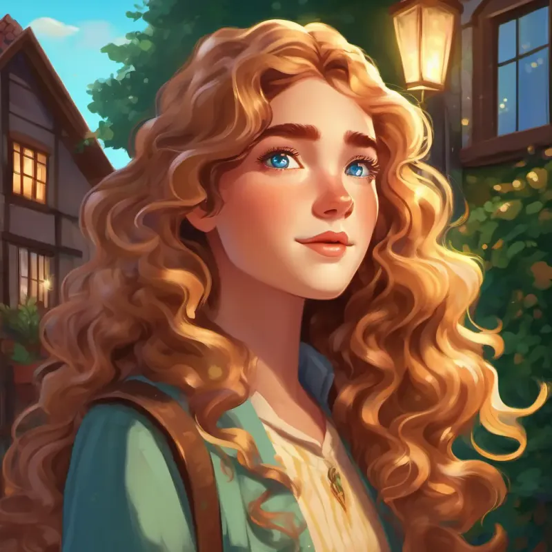 Rosie: Curly golden hair, sparkling blue eyes, and freckles on her cheeks meeting the Neighbor girl: Long, wavy hair as dark as chocolate, and eyes that shone like emeralds, feeling welcomed