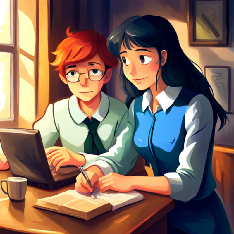 Gates - a reliable and helpful friend, always supportive assisting Ariel - a kind and busy teenager, energetic and caring with schoolwork