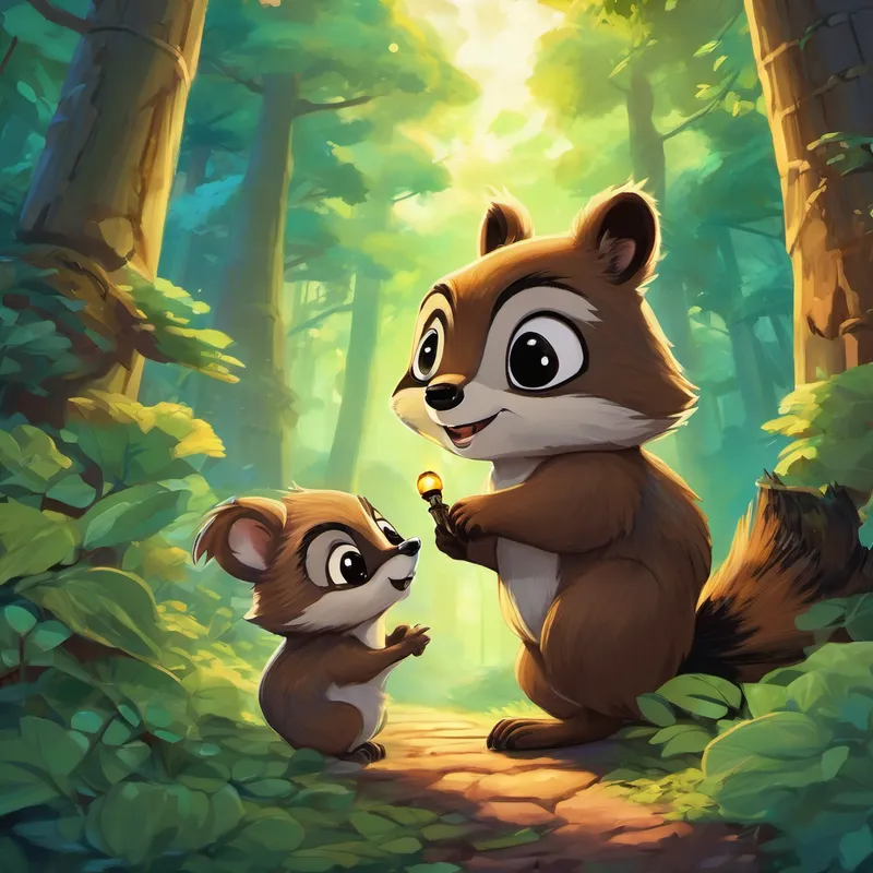 Suddenly, to his surprise, Akio stumbled upon a talking raccoon named Koji who was eager to join him on this daring quest. Koji explained that the lantern was the key to opening a secret portal to a land of wonder - a place where dreams truly come alive! As the pair ventured deeper into the forest, they encountered a mischievous squirrel named Sakura who possessed the ability to communicate with animals. Together, they formed an unbreakable trio, united by their sense of adventure, bravery, and love for exploration.