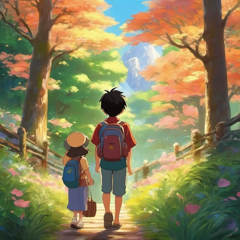 As the first morning light began to peek through the trees, Akio bid farewell to Koji and Sakura, promising to meet them in his dreams again. With a heart full of gratitude and new dreams to share, he returned home, ready to embark on new adventures - whether in the real world or the one crafted within his dreams. And so, dear child, remember that just like Akio, you too can embark on incredible adventures, whether in the big wide world or in the realm of your imagination. Dare to dream, explore with curiosity, and always believe in the magic within you.