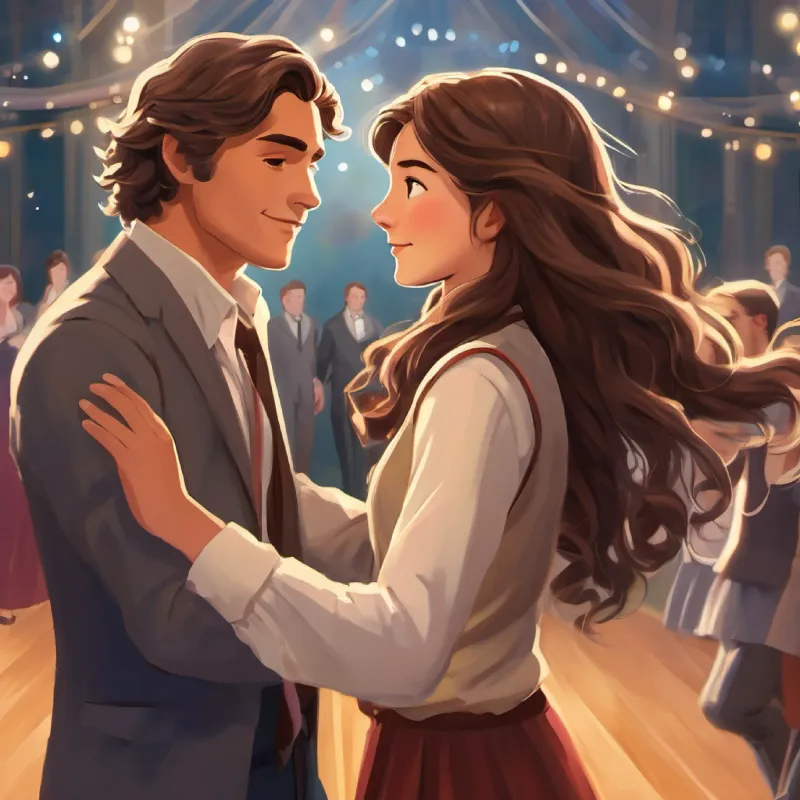 Last dance announced; Tim asks Emily to dance with him.