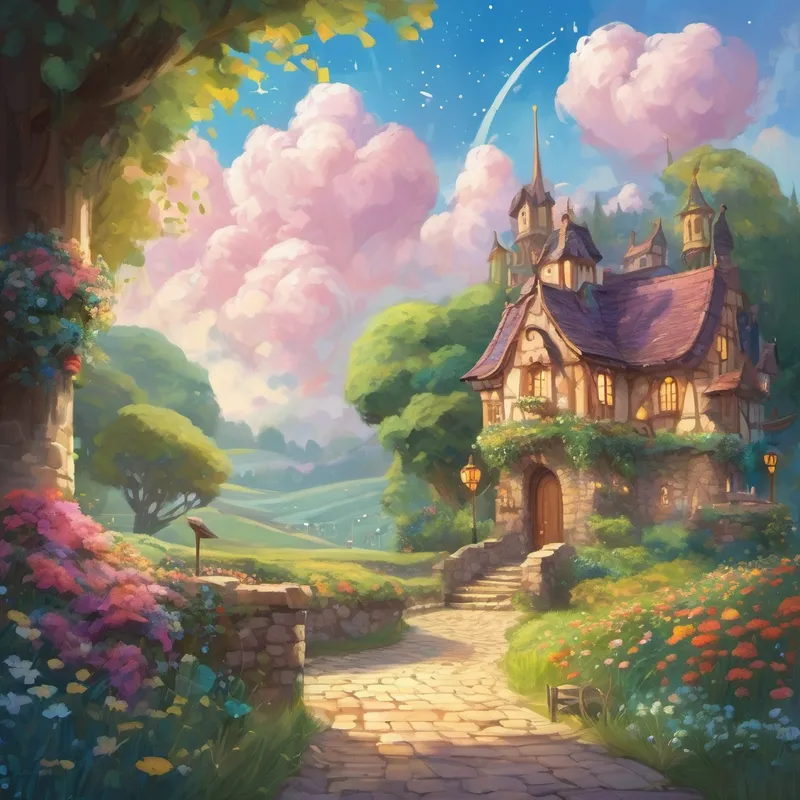 Venturing further into the castle, Lily stumbled upon a room filled with all sorts of crafts and musical instruments. Paintbrushes danced across canvases, creating breathtaking works of art, while musical notes floated through the air, playing delightful melodies that tickled the ears. But what Lily loved most was the room where her dreams took shape. With the help of the Isle's magical inhabitants, she saw her dreams come alive just as she had always imagined them to be. Beneath a sky filled with shooting stars, she rode atop a gentle unicorn through a field of cotton candy clouds, making friends with creatures of all shapes and sizes.
