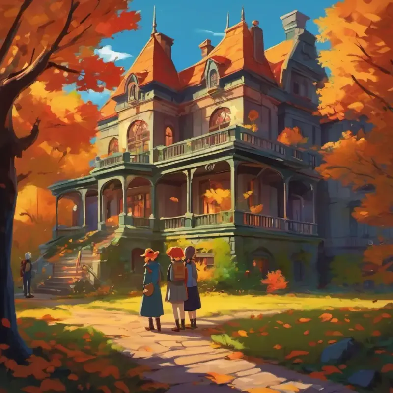 Introducing the main characters and their brave plan to have a sleepover in the creepy mansion.