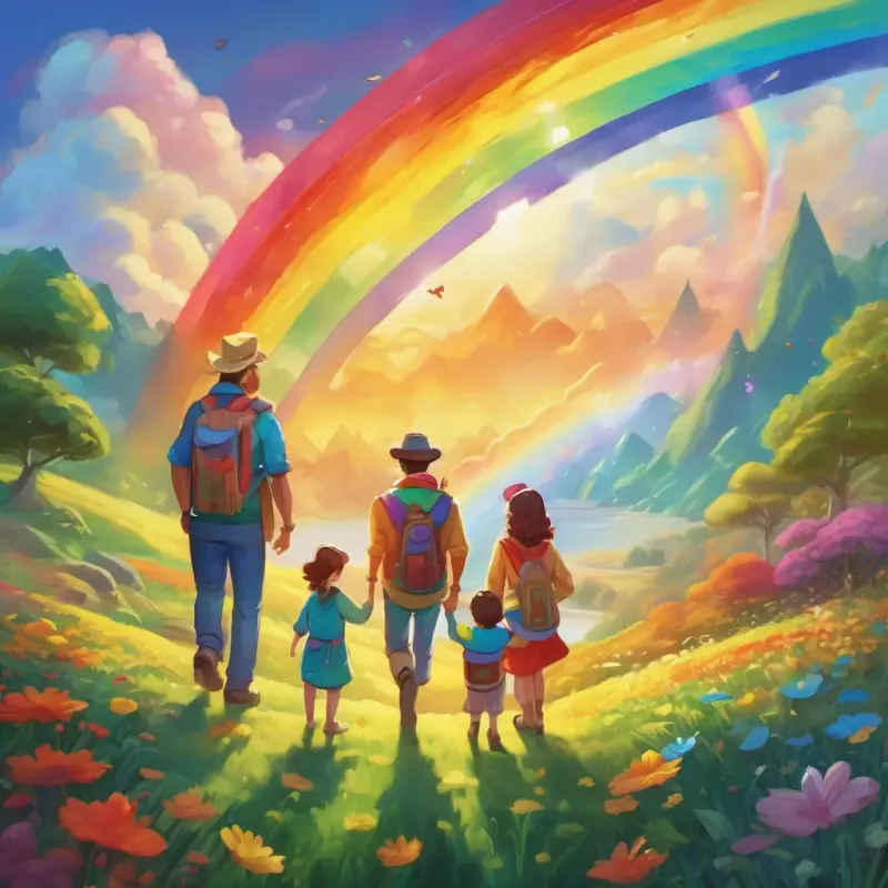 Description of the colorful Rainbow Family members with vivid details, including their unique traits and colors.