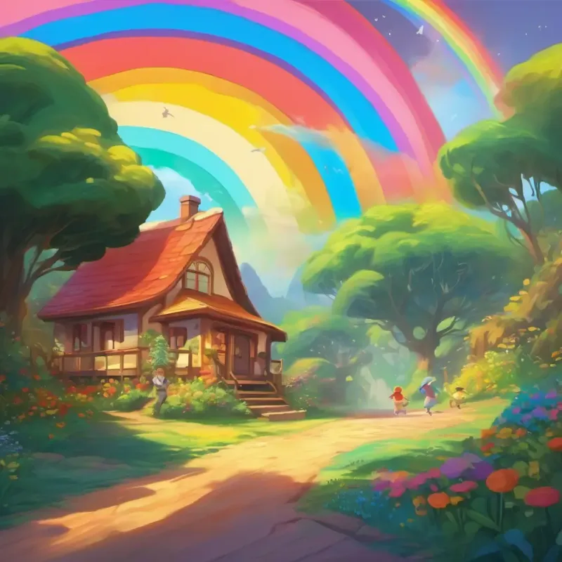 A playful ending teasing potential future adventures for the Rainbow Family, leaving room for imagination and anticipation.